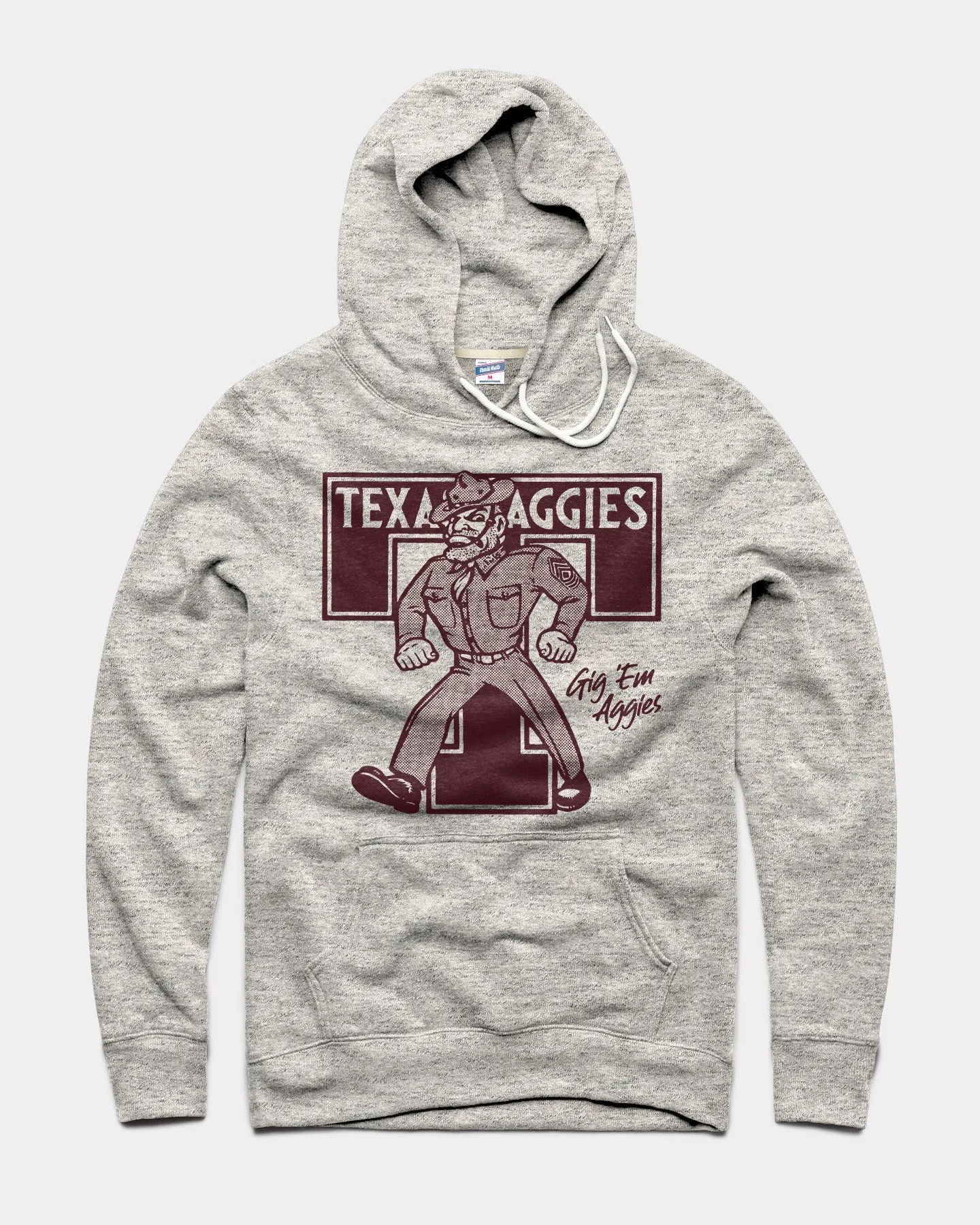 Texas Aggies Monogram T Athletic Grey Hoodie