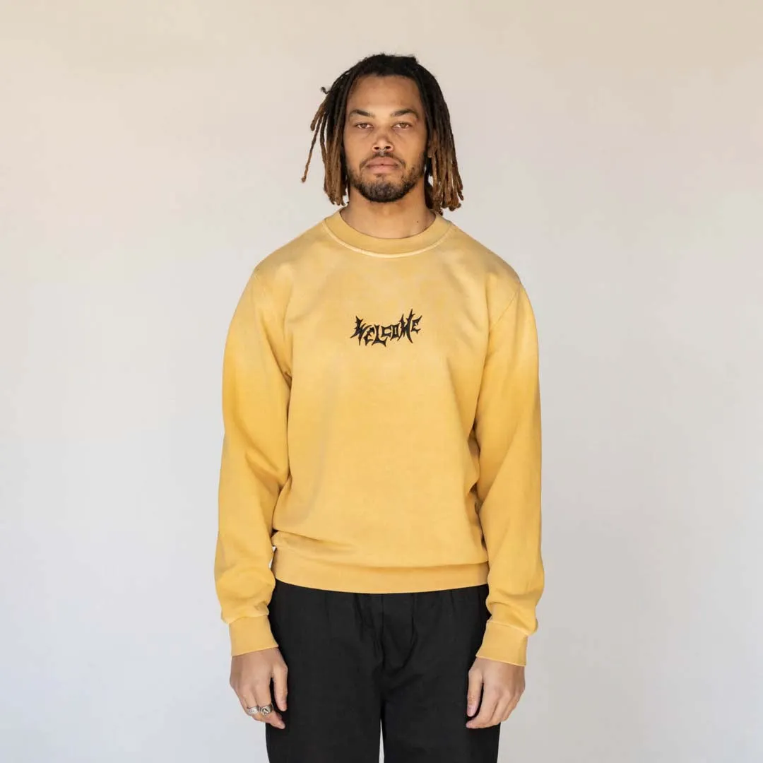 Vamp Sun Fade Pigment-Dyed Crew - Mineral Yellow