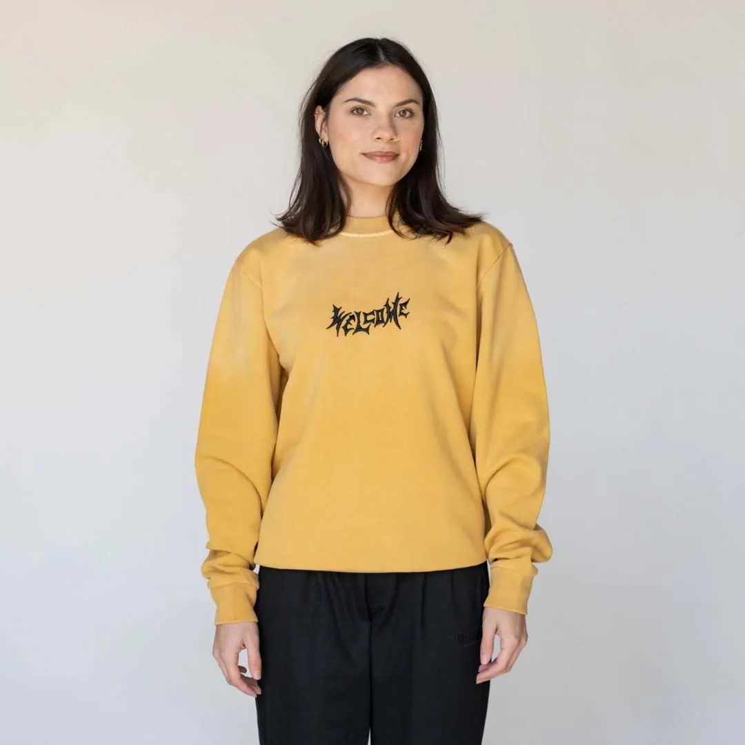 Vamp Sun Fade Pigment-Dyed Crew - Mineral Yellow