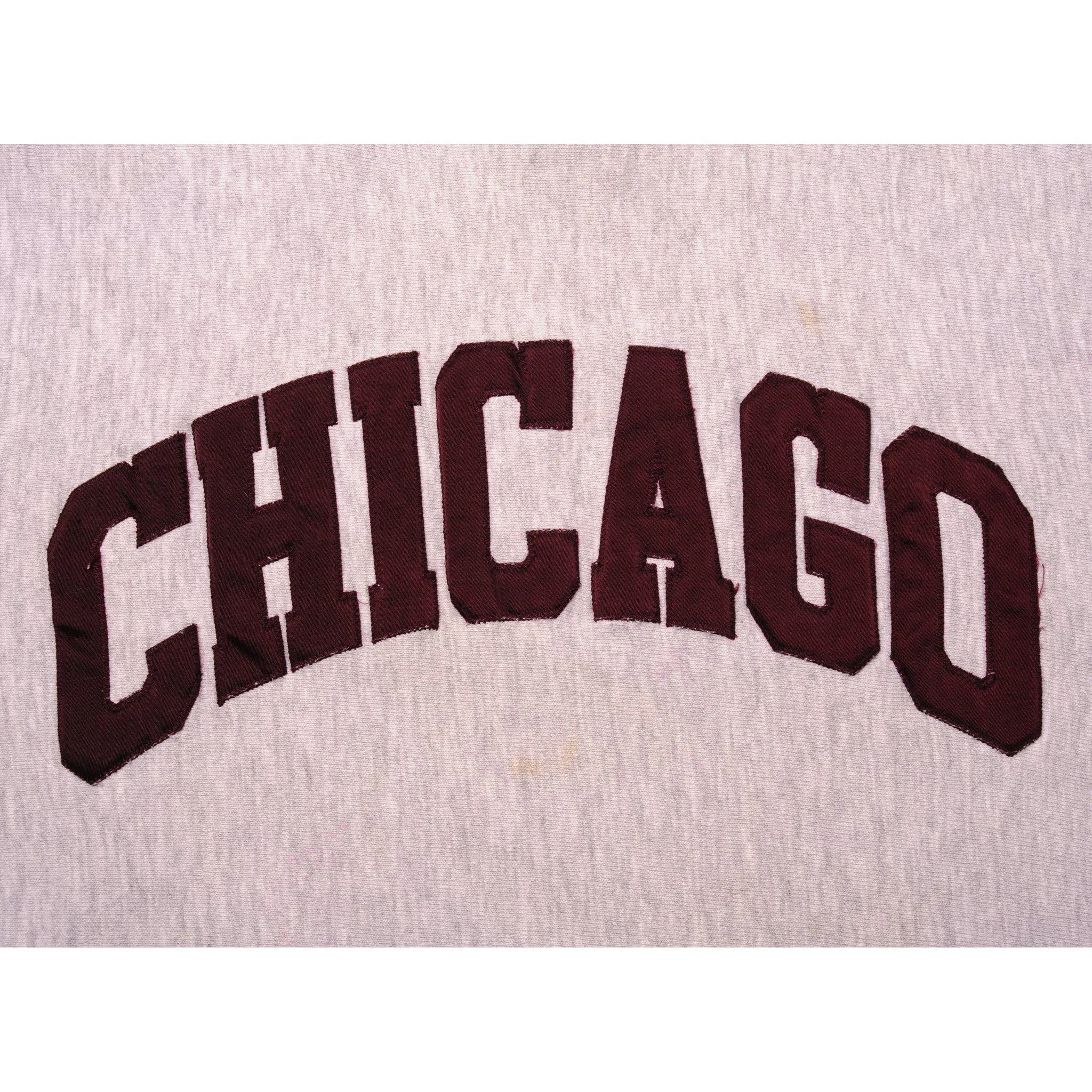 VINTAGE CHAMPION REVERSE WEAVE CHICAGO SWEATSHIRT 1990s SIZE LARGE