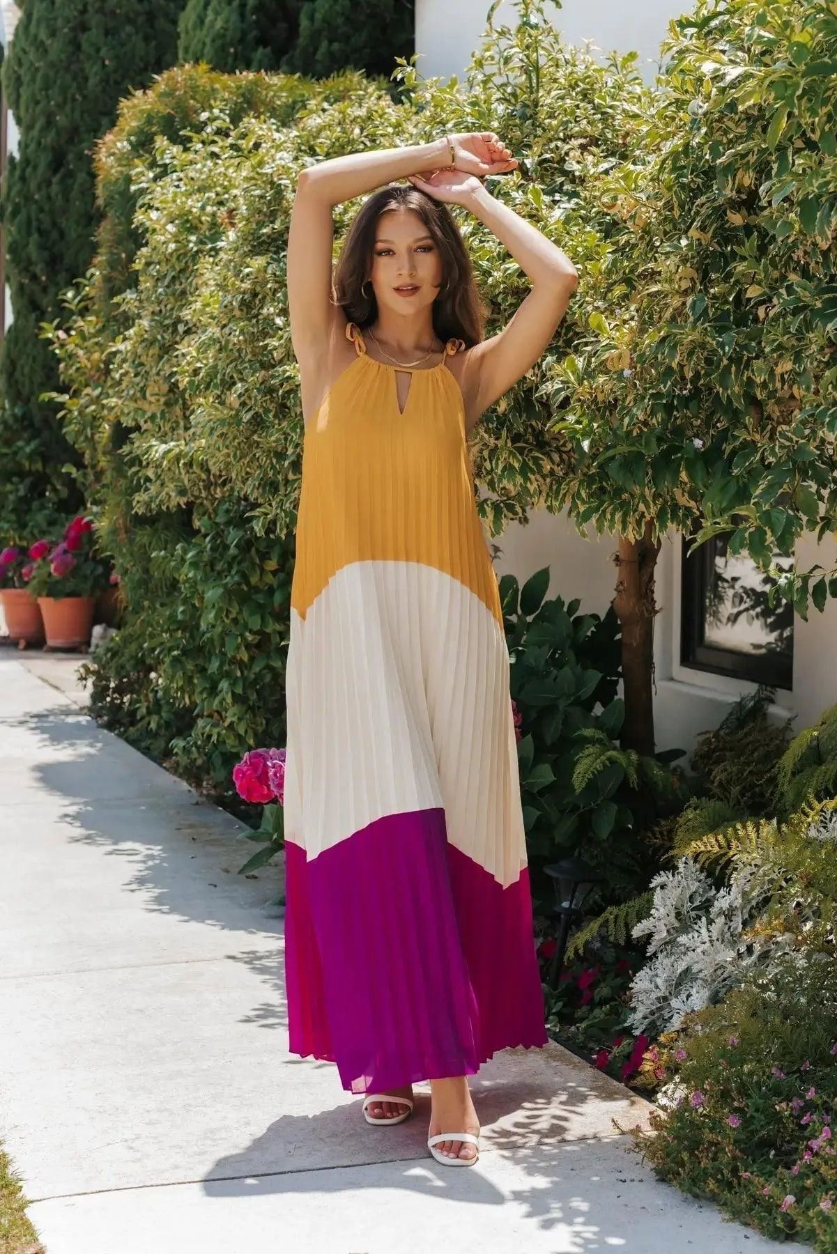 Vivienne Color Block Maxi Dress - Final Sale