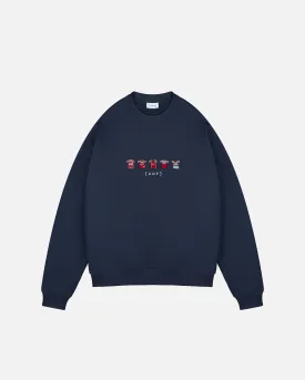 West Ham Embroidered Classics - Navy Sweatshirt