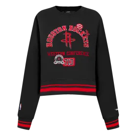 Women's Houston Rockets Pro Standard 713 Edition Rib Crewneck Sweatshirt