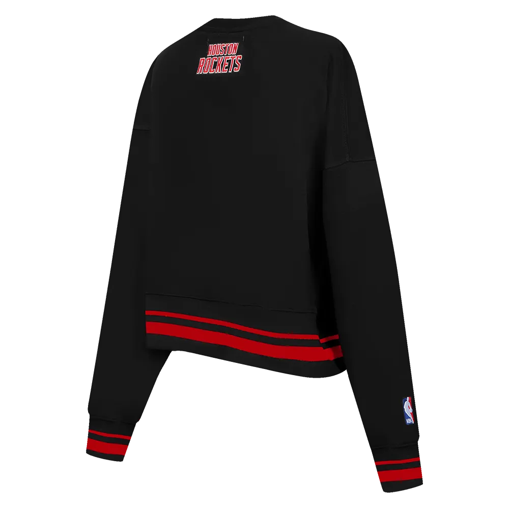 Women's Houston Rockets Pro Standard 713 Edition Rib Crewneck Sweatshirt