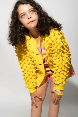 YELLOW SPIKE CARDIGAN