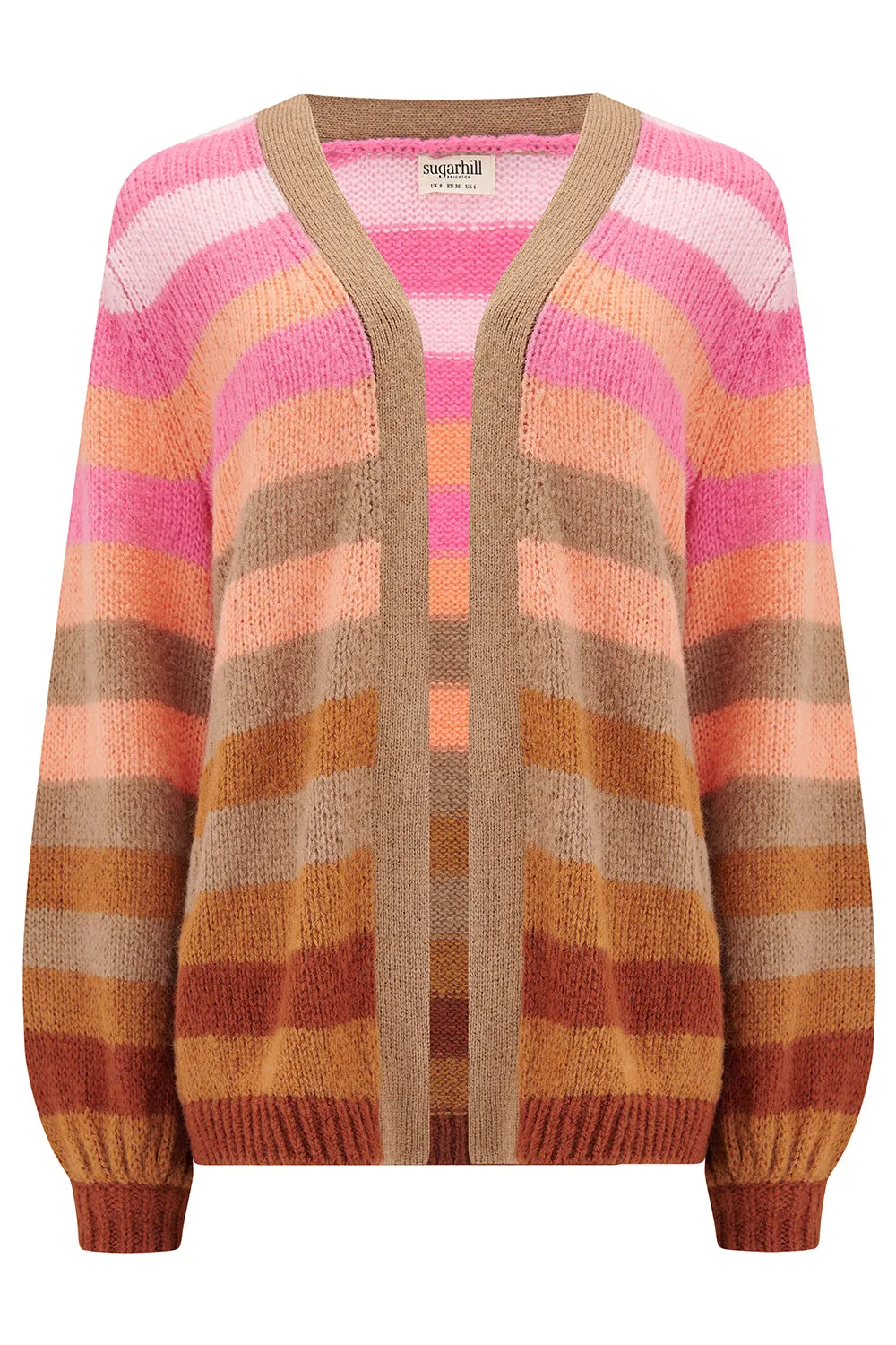 Yvette Cardigan - Multi, Ombre Stripe